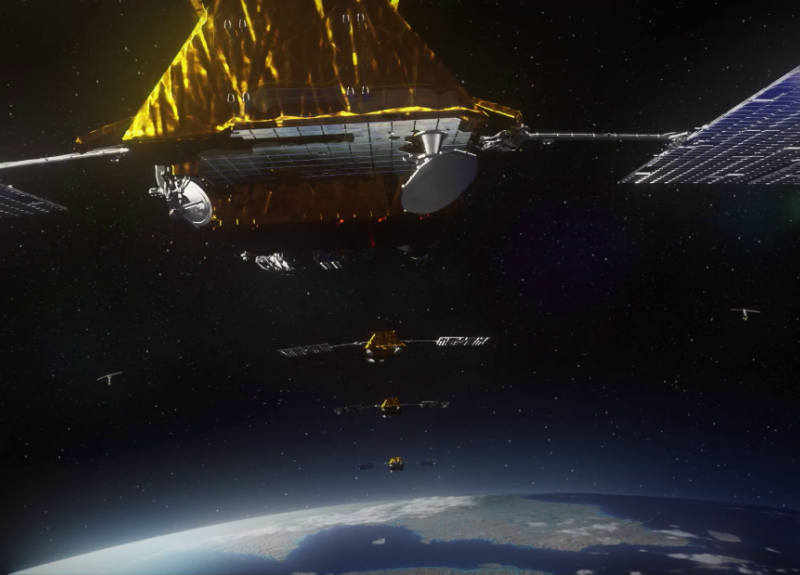 Iridium NEXT satellites in orbit
