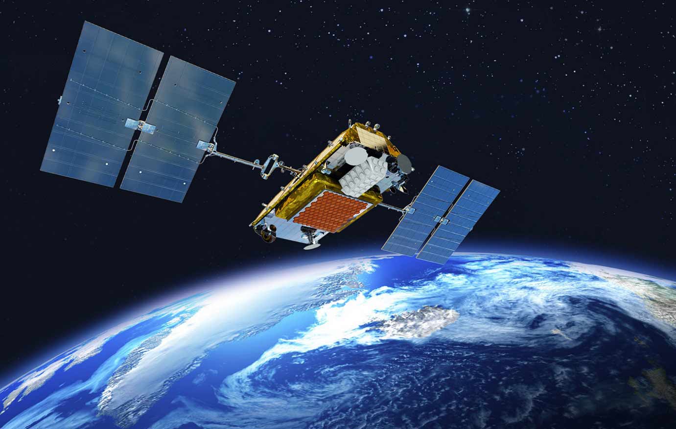 Iridium NEXT satellite in orbit